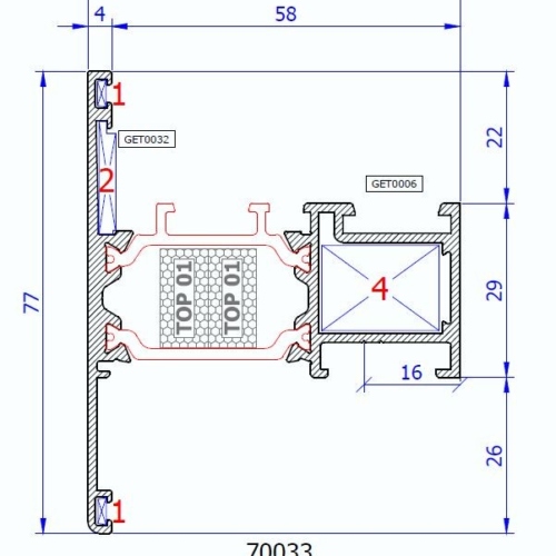 70033 – Geal HP 700 –  Telaio a T