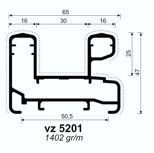 VZ 5201  – Triallco 65 – Telaio pari 65 a 45°