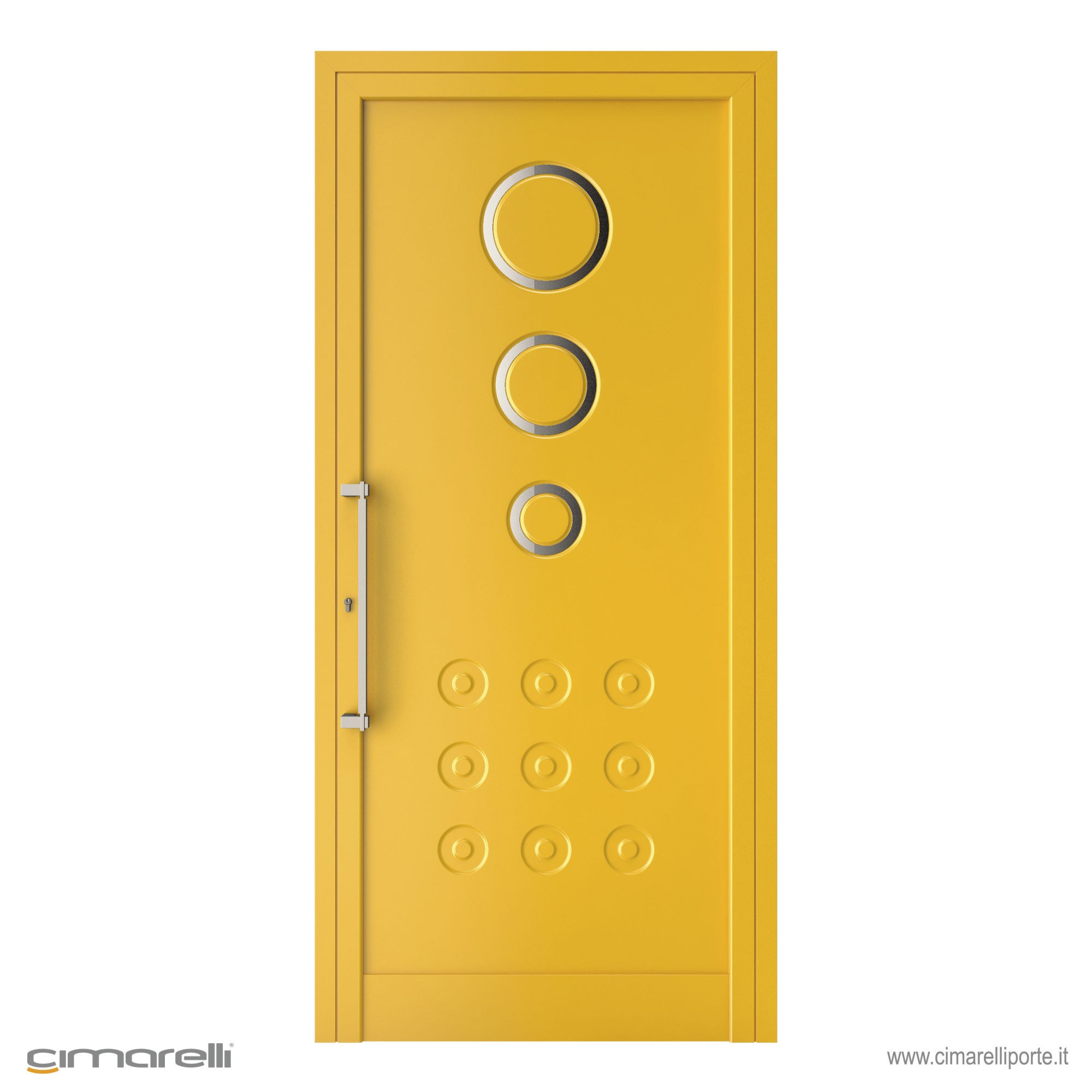 Cimarelli – Art. 4020 – Champs – Pannello per porta con inserti in acciaio (misura standard 90×215 cm)