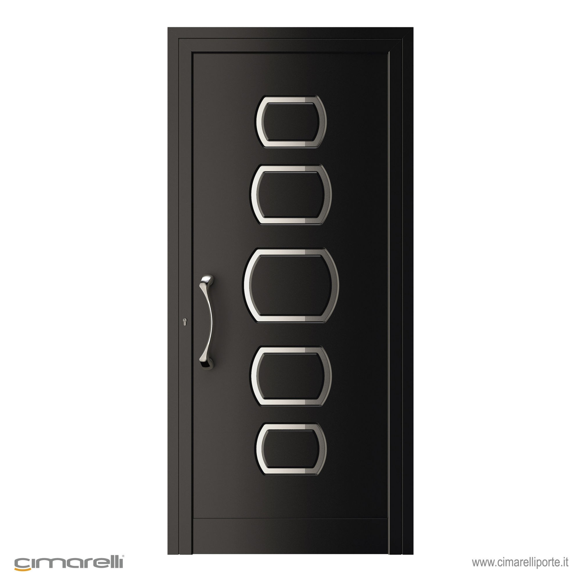 Cimarelli – Art. 4030 – Mosport – Pannello per porta con inserti in acciaio (misura standard 90×215 cm)