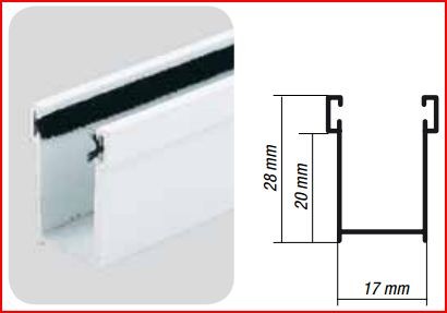 Parelli – GA17M cod.235 – Guida in alluminio con spazzolino inserito a misura 17×28 mm