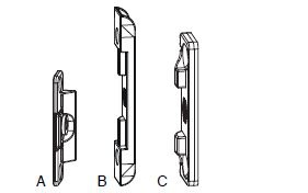 MAICO – 94479 – Cerniera centrale a scomparsa regolabile canalino Euro 7/8/4 parte telaio argento