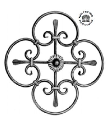 India – 446.4 – Rosone con fasce e rosetta 565 mm